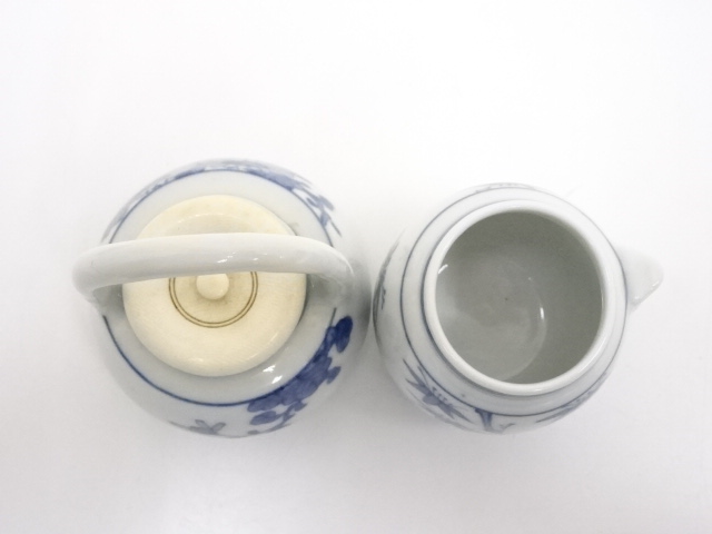 【茶道具】平安静山造　染付四滴茶入（共箱）★送料込★ 道具 ] - 道具 京焼 平安静山造 染付四滴茶入 □z | ネット